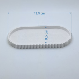 Bandeja Retangular Bordas Caneladas