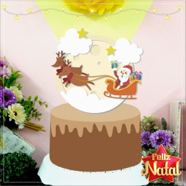 Topo de Bolo Shaker - Tren� Noel