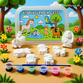 Animais do Serto - Kit Pintura em Gesso