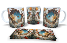 Caneca 3D Floral