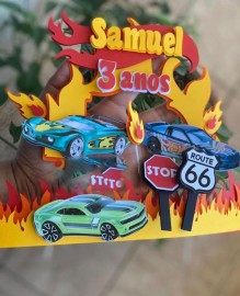 Topo de Bolo - Hot Wheels