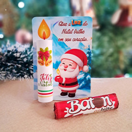 Card Vela de Natal (Porta Chocolate) (12 unidades)