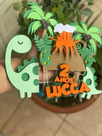 Topo de Bolo - Dino