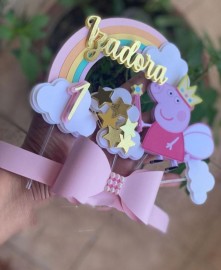 Topo de Bolo - Peppa Fada