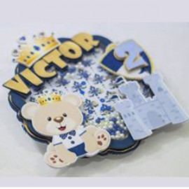 Topo de Bolo - Ursinho Realeza