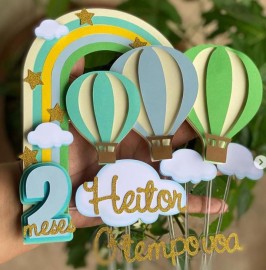 Topo de Bolo Balo 3D