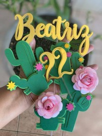 Topo de Bolo - Cacto