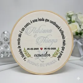 Bordado em Bastidor - Bodas de Prata (25 anos de uni�o)