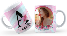 Caneca de Porcelana - Alfabeto com Fotos