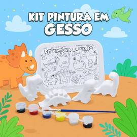 Dinossauros - Kit Pintura em Gesso