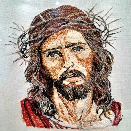 Bordado Realstico - Face de Jesus Cristo
