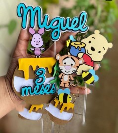 Topo de Bolo - Ursinho Pooh