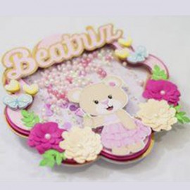 Topo de Bolo - Ursinha Jardim