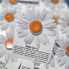 Card Margarida com Portinho para Creme � Lembrancinha Especial (kit com 10 unidades)
